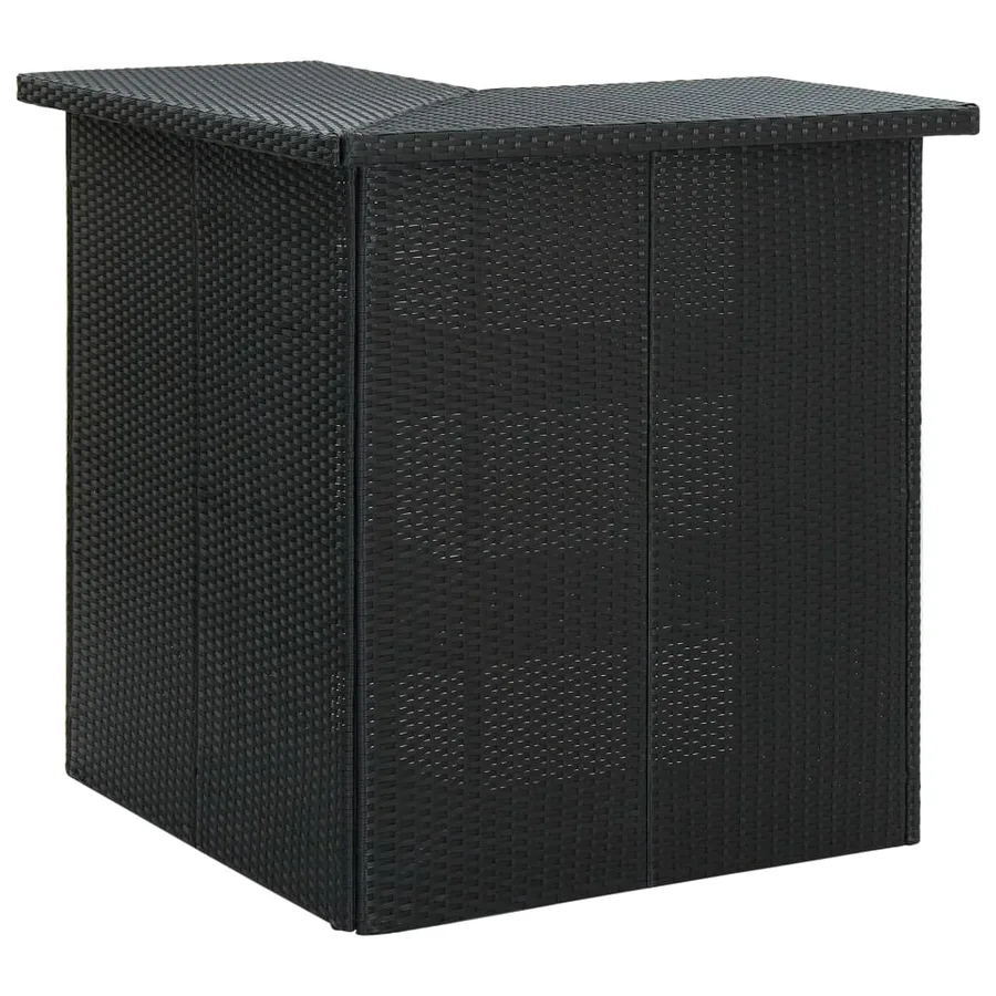 Ensemble de bar de jardin 16pcs et coussins Résine tressée Noir - 2