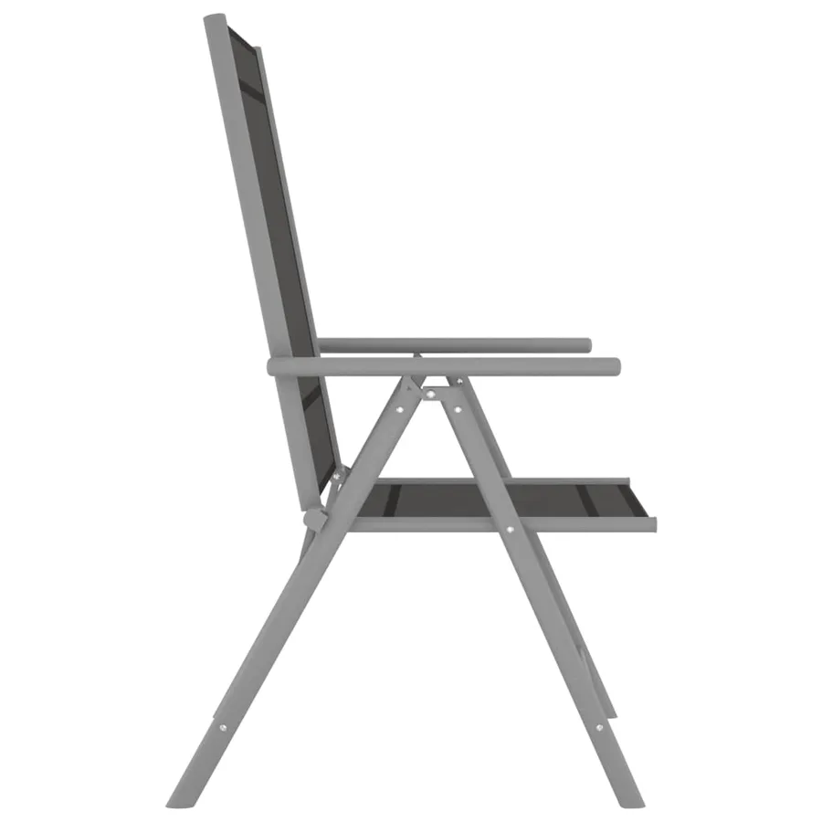 Chaises de jardin pliables lot de 2 Textilène Noir - 4