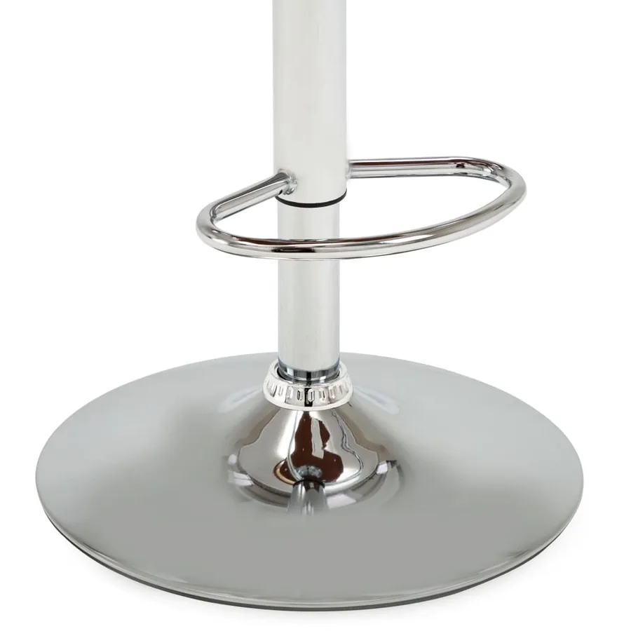 Tabouret de bar Crème Bois courbé et similicuir - 6