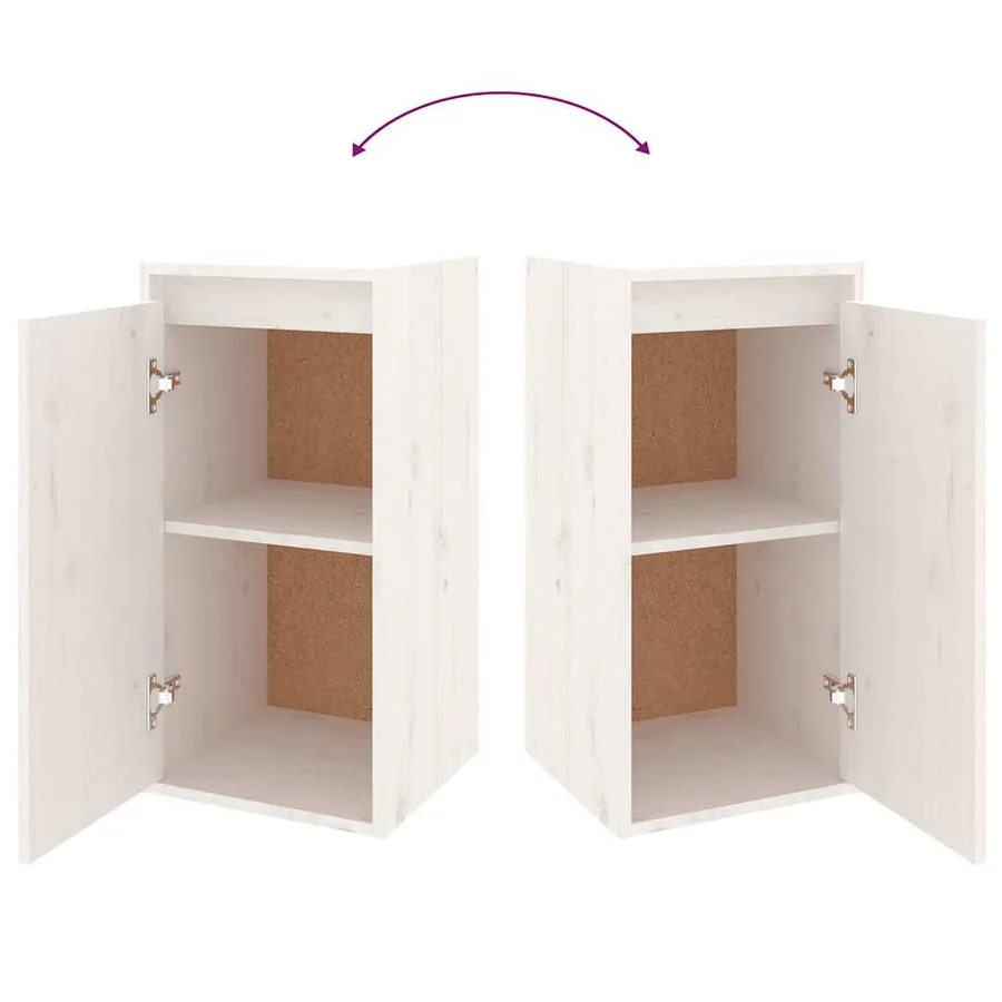 Meubles TV 6 pcs Blanc Bois massif de pin - 6