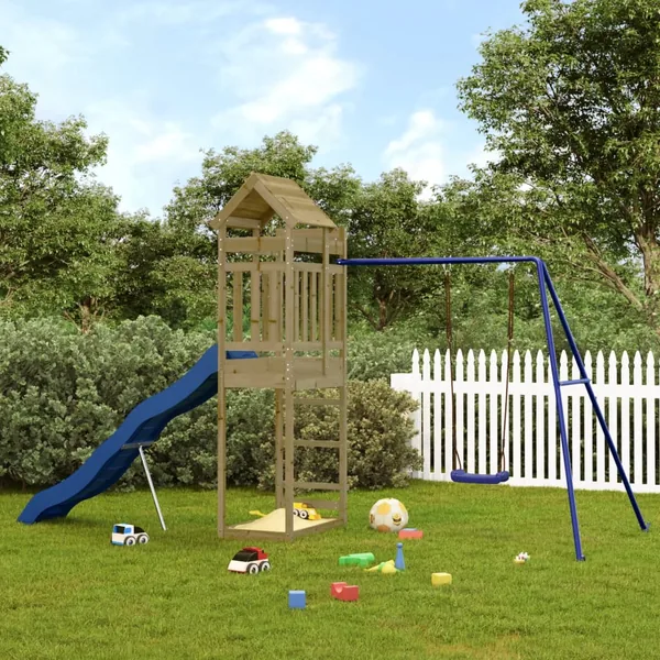 Aire de jeux d'extérieur bois de pin imprégné