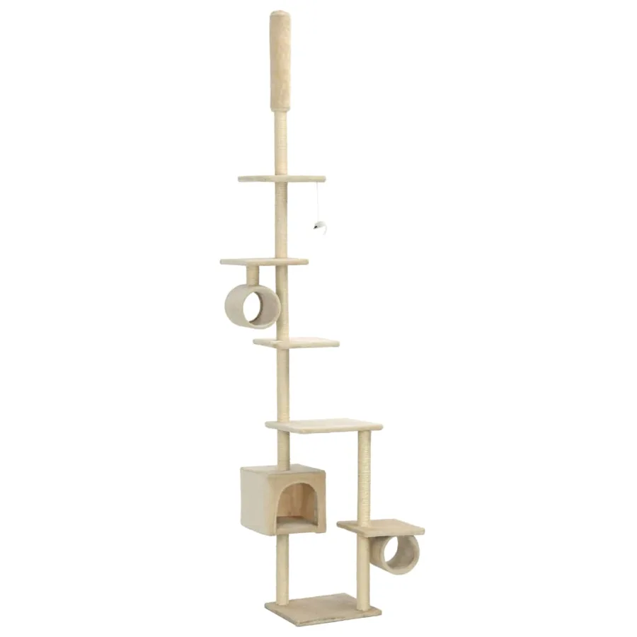 Arbre à chat avec griffoirs en sisal 260 cm Beige - 2