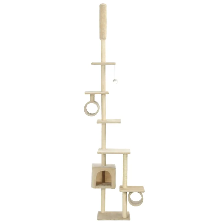 Arbre à chat avec griffoirs en sisal 260 cm Beige - 3