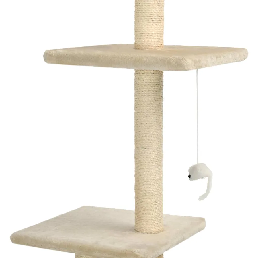 Arbre à chat avec griffoirs en sisal 260 cm Beige - 4