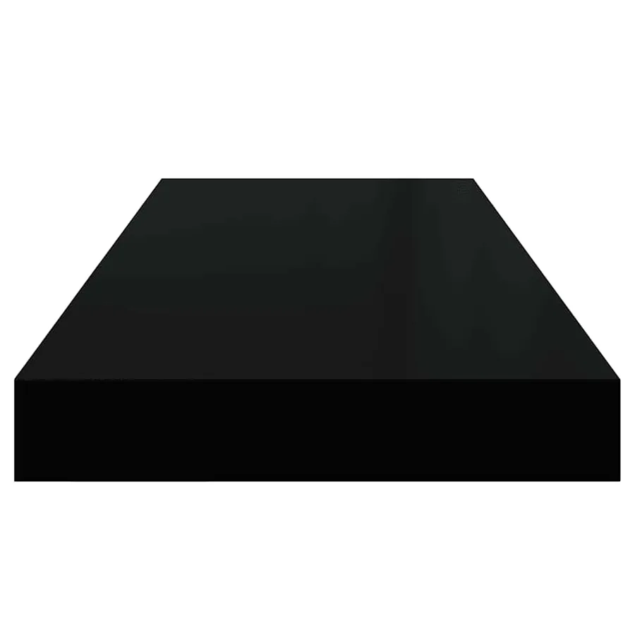 Étagère murale flottante 4 pcs Noir brillant 60x23,5x3,8 cm MDF - 8