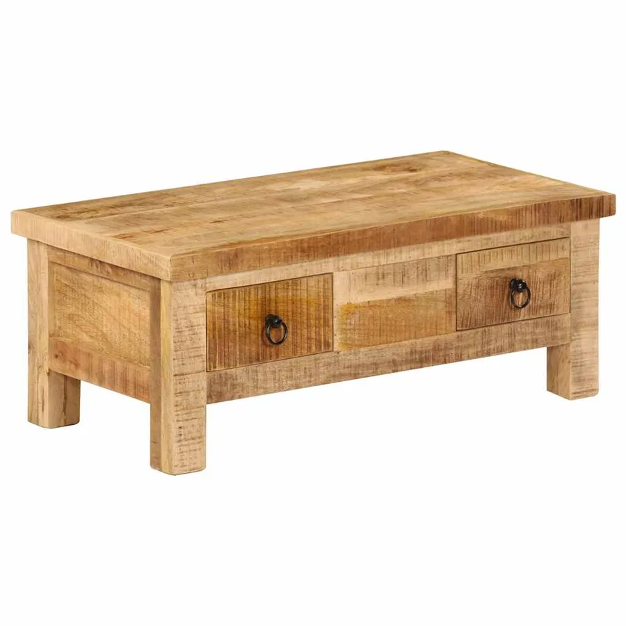 Table basse 90x45x35 cm Bois de manguier massif - 10
