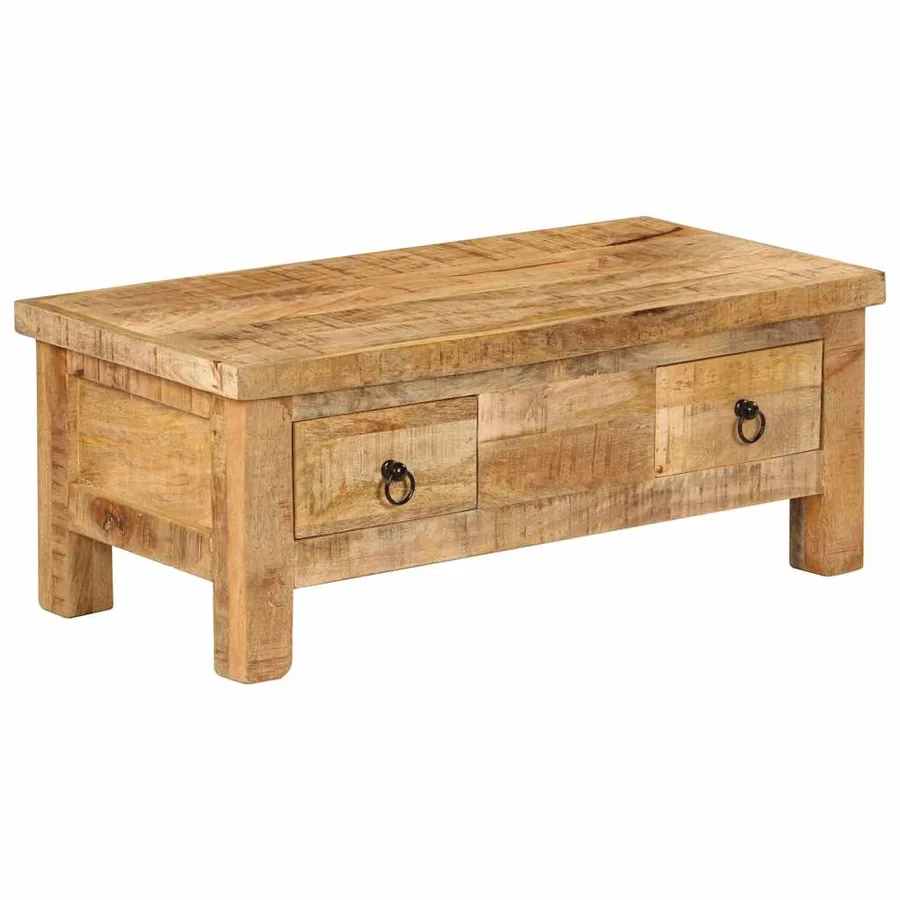 Table basse 90x45x35 cm Bois de manguier massif - 12