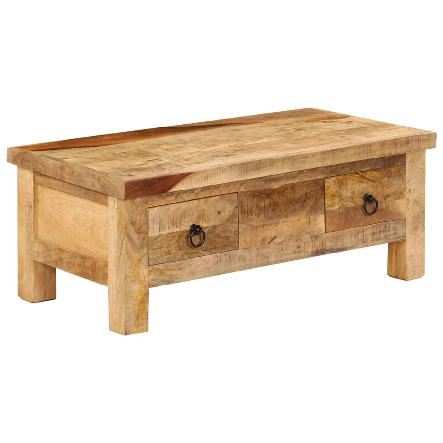 Table basse 90x45x35 cm Bois de manguier massif - 13
