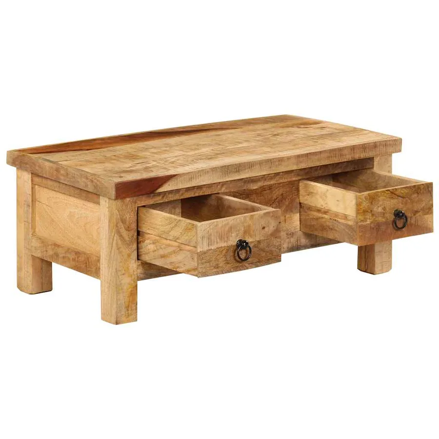 Table basse 90x45x35 cm Bois de manguier massif - 3