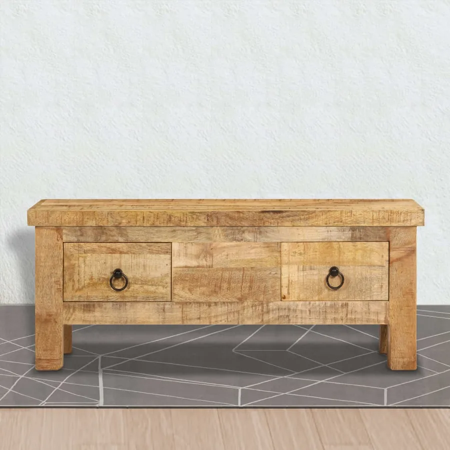 Table basse 90x45x35 cm Bois de manguier massif - 8