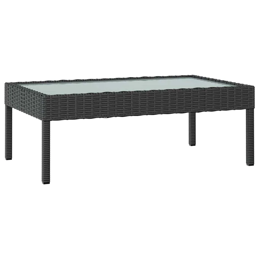 Salon de jardin 16 pcs avec coussins Résine tressée Noir - 9