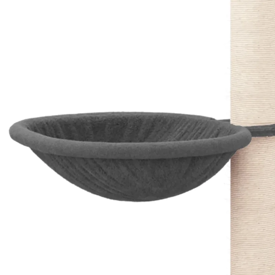 Arbre à chat avec griffoirs en sisal Gris foncé 94,5 cm - 6