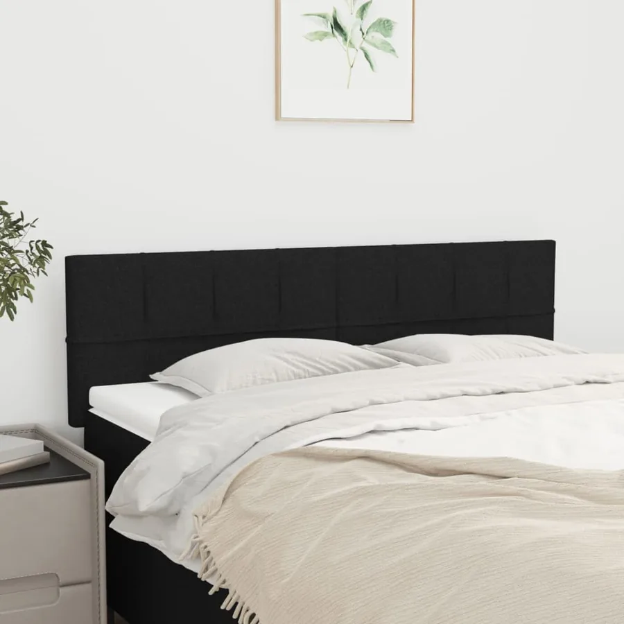 Têtes de lit Noir 144 x 5 x 78/88 cm Tissu