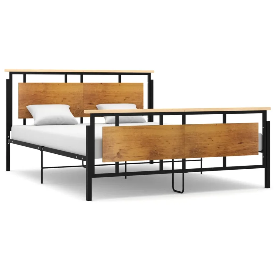Cadre de lit sans matelas métal 160x200 cm - 2