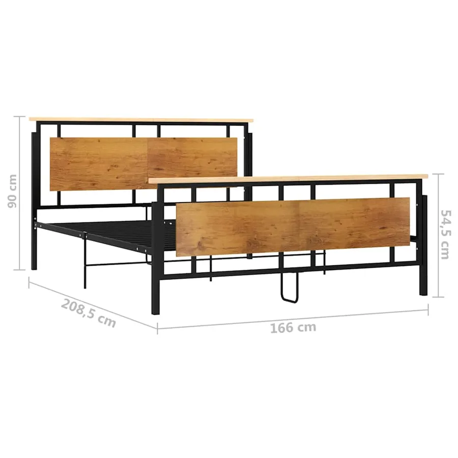 Cadre de lit sans matelas métal 160x200 cm - 7