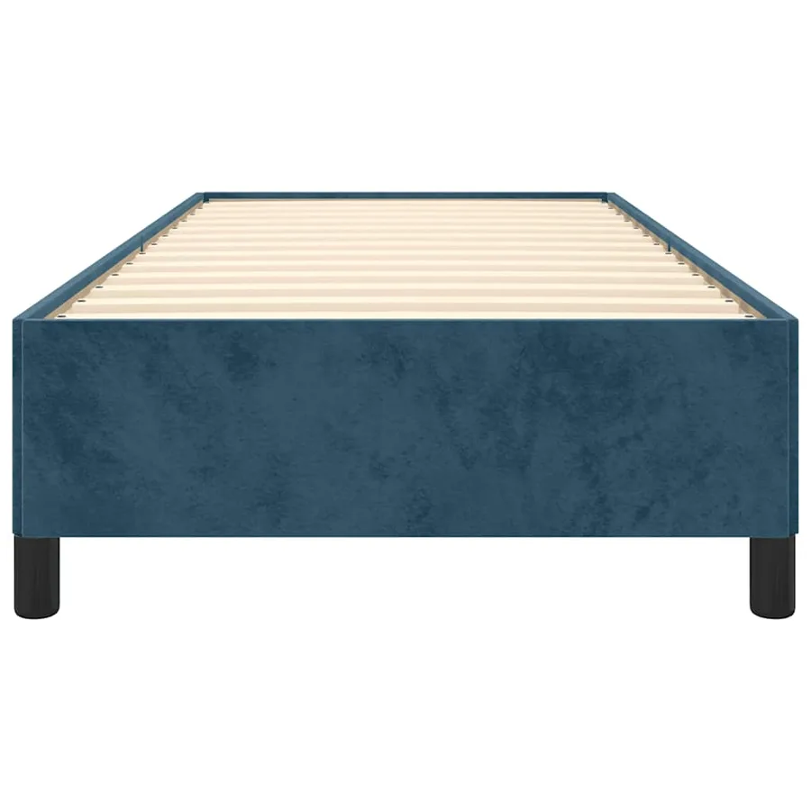 Cadre de lit sans matelas bleu foncé 80x200 cm velours - 5