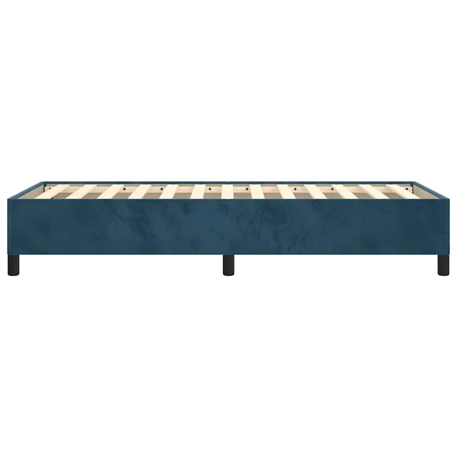 Cadre de lit sans matelas bleu foncé 80x200 cm velours - 6