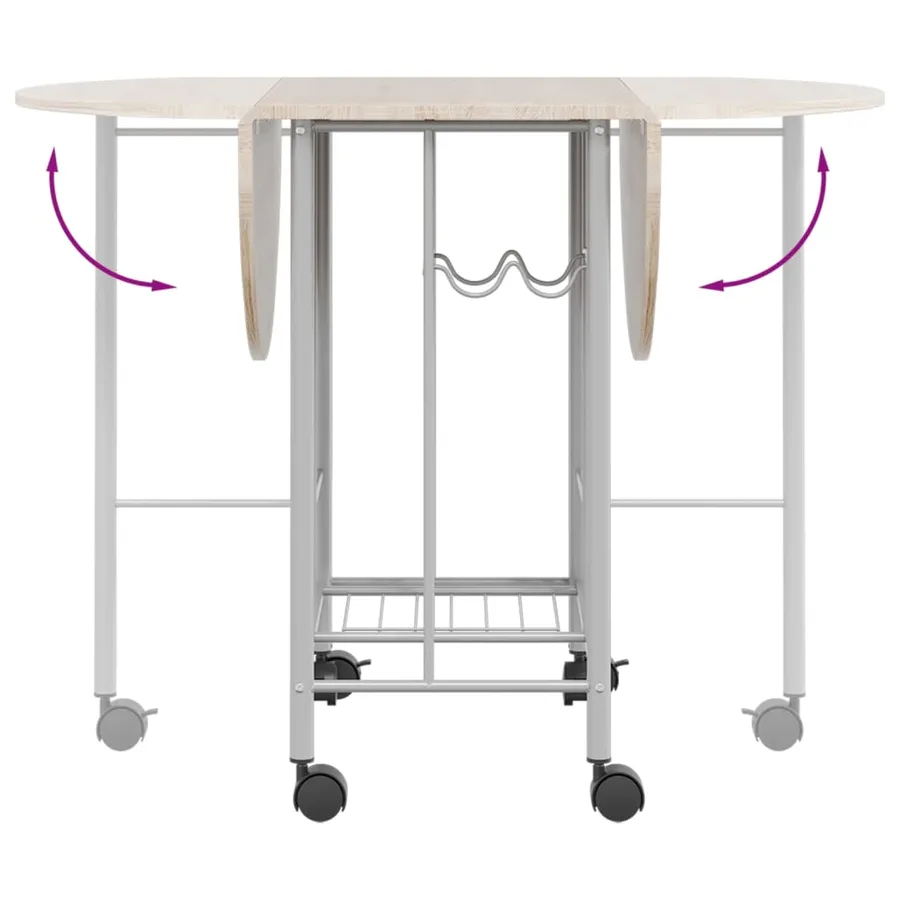 Ensemble de salle à manger pliable 5 pièces MDF - 4