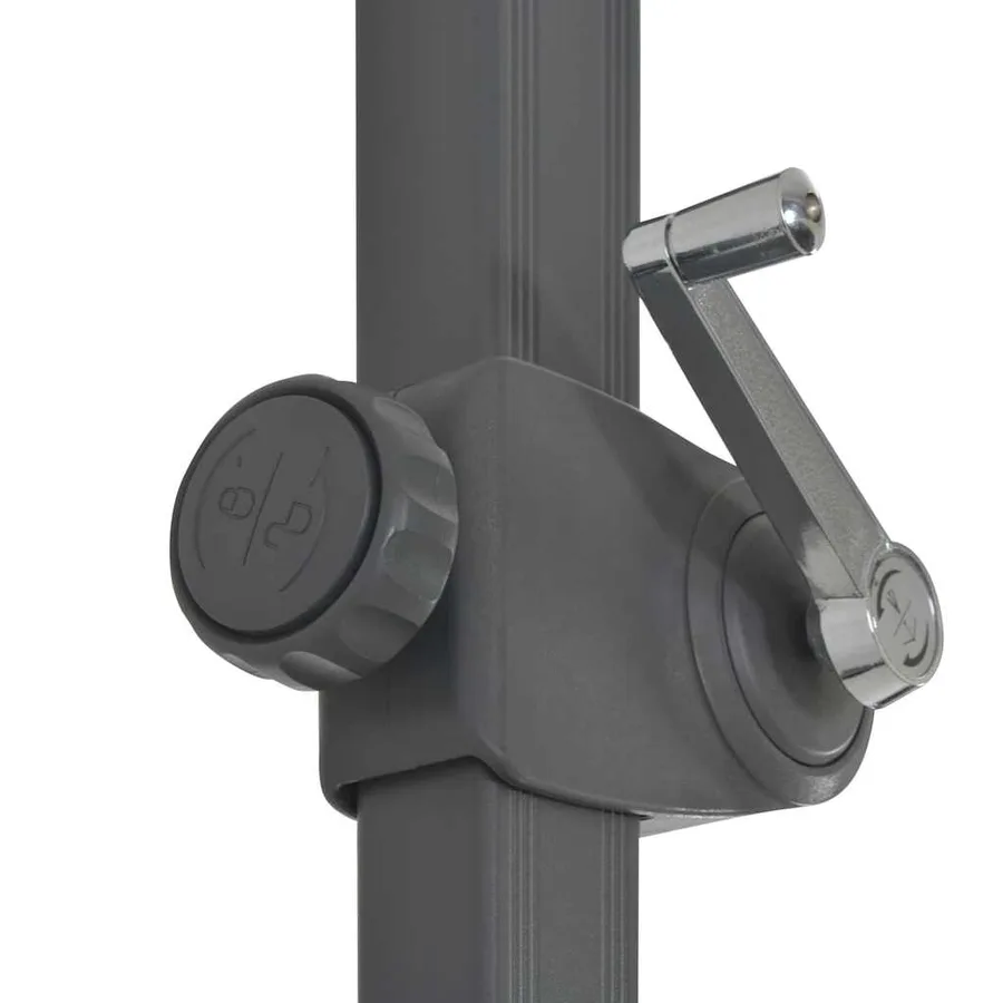 Parasol de jardin en porte-à-faux et poteau en aluminium - 6