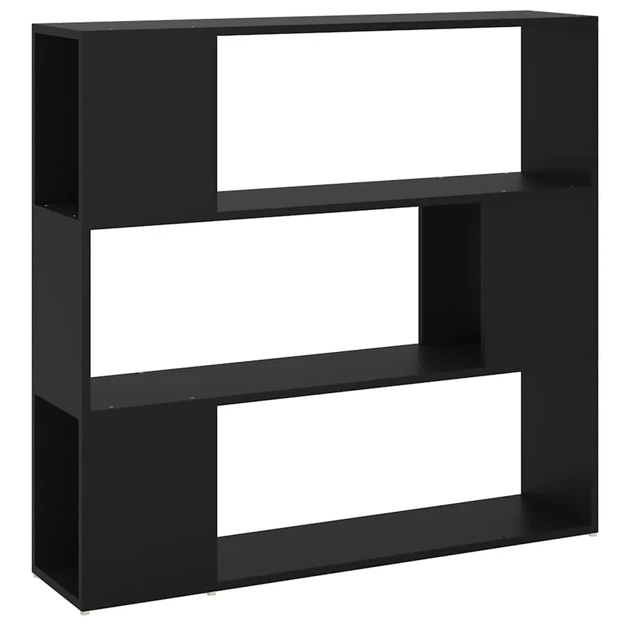 Bibliothèque/Séparateur de pièce Noir 100x24x94 cm - 2