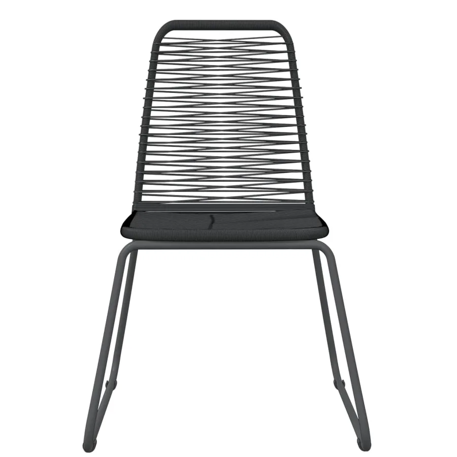 Ensemble à manger de jardin 5 pcs Noir - 6