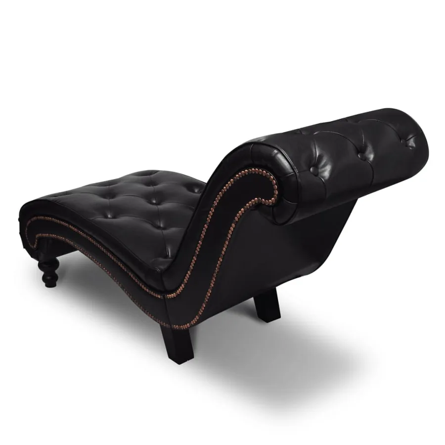 Chaise longue Marron Similicuir - 4