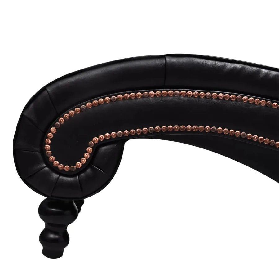 Chaise longue Marron Similicuir - 5