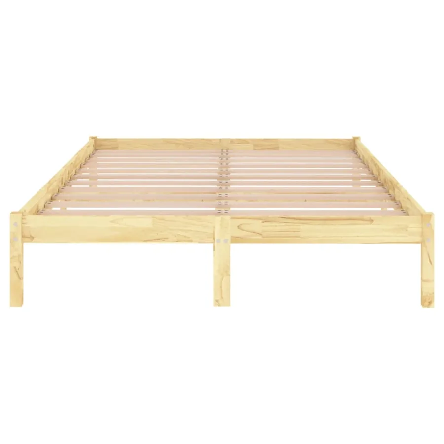 Cadre de lit sans matelas bois massif - 4