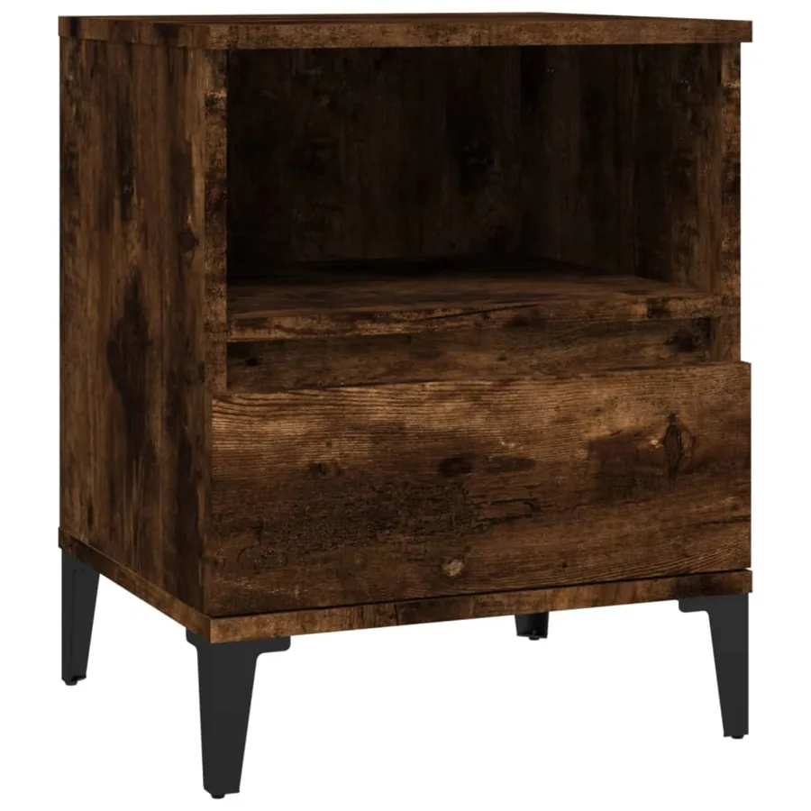 Tables de chevet 2 pcs Chêne fumé 40x35x50 cm - 6