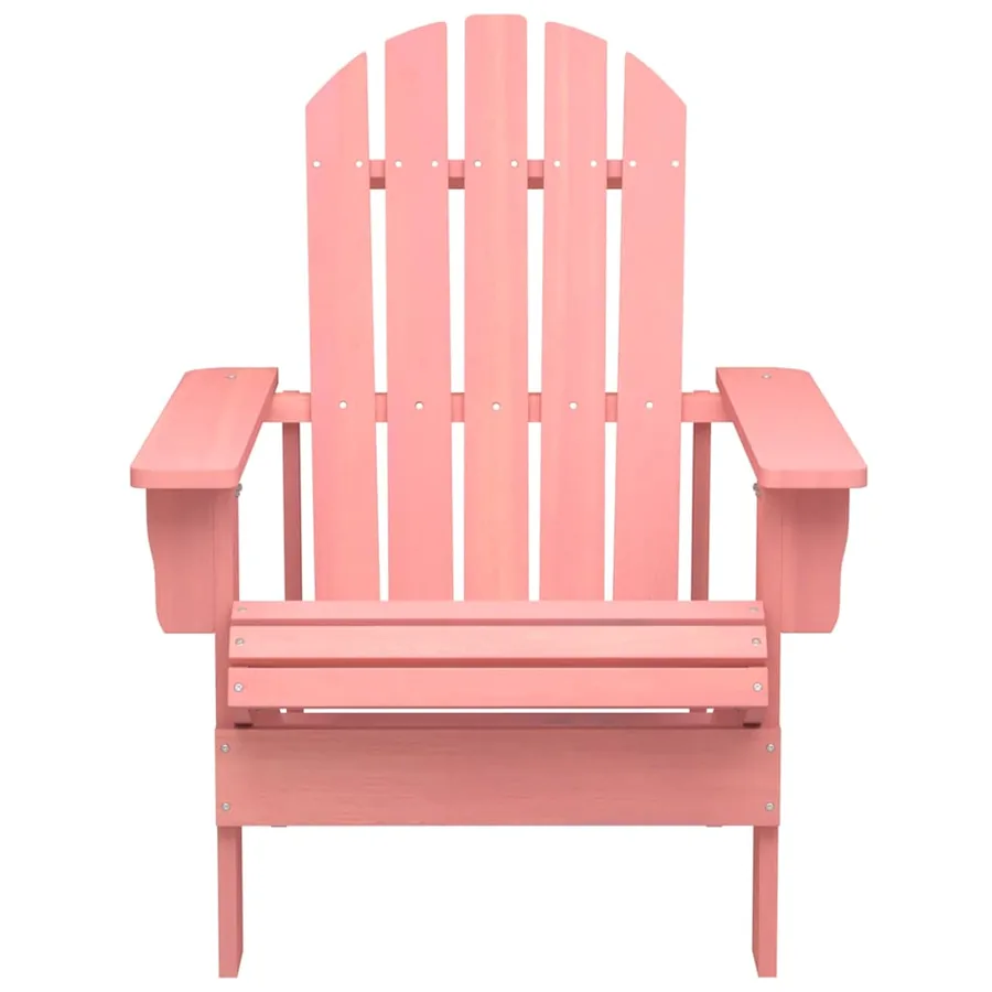 Chaise de jardin Adirondack Bois de sapin massif Rose - 2