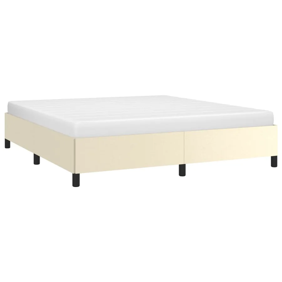Cadre de lit sans matelas crème 180x200 cm similicuir - 3