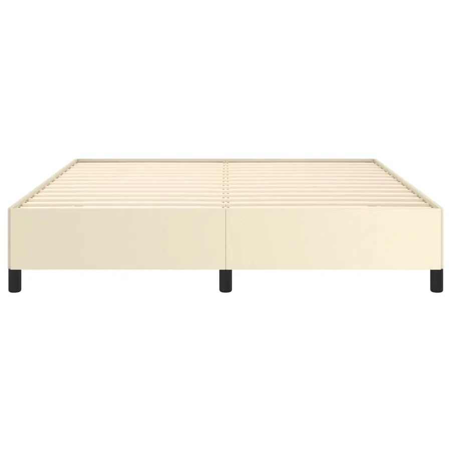 Cadre de lit sans matelas crème 180x200 cm similicuir - 5