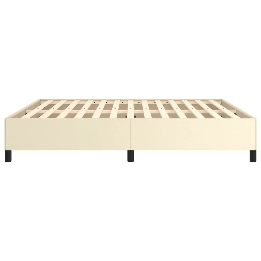 Cadre de lit sans matelas crème 180x200 cm similicuir - 6