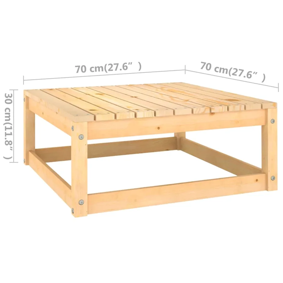 Salon de jardin 8 pcs avec coussins Bois de pin massif - 10