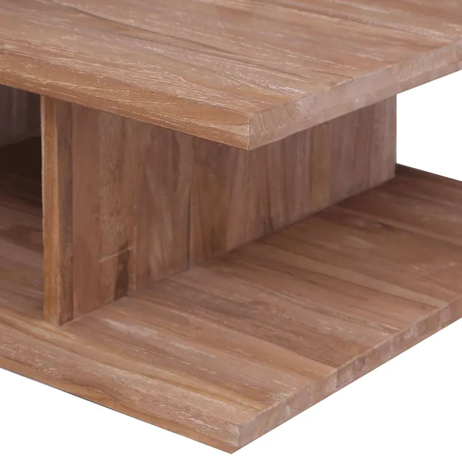 Table basse 70x70x30 cm Bois de teck massif - 5