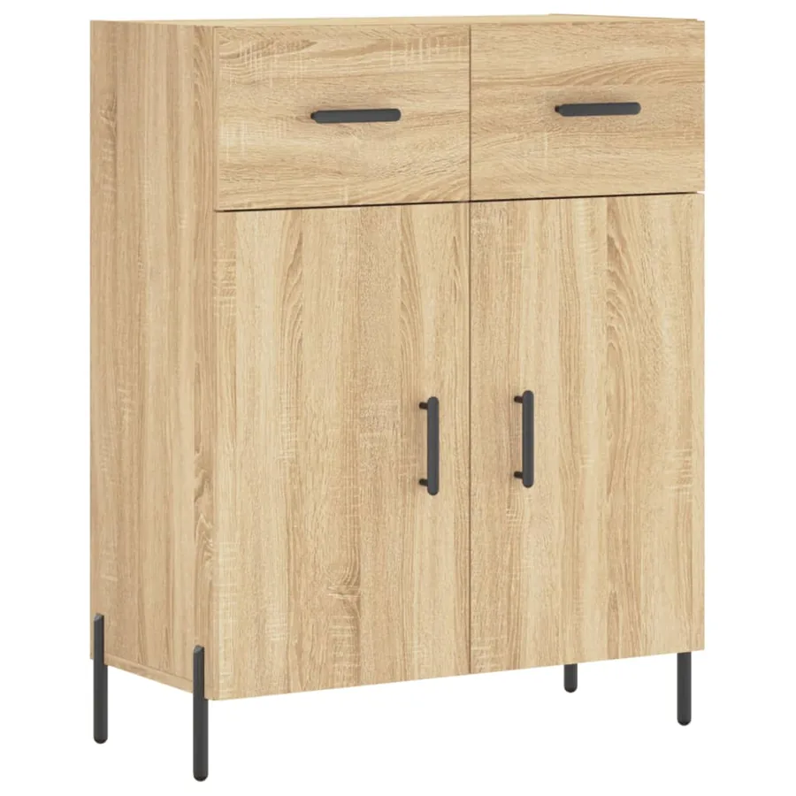 Buffet chêne sonoma 69,5x34x90 cm bois d'ingénierie - 2