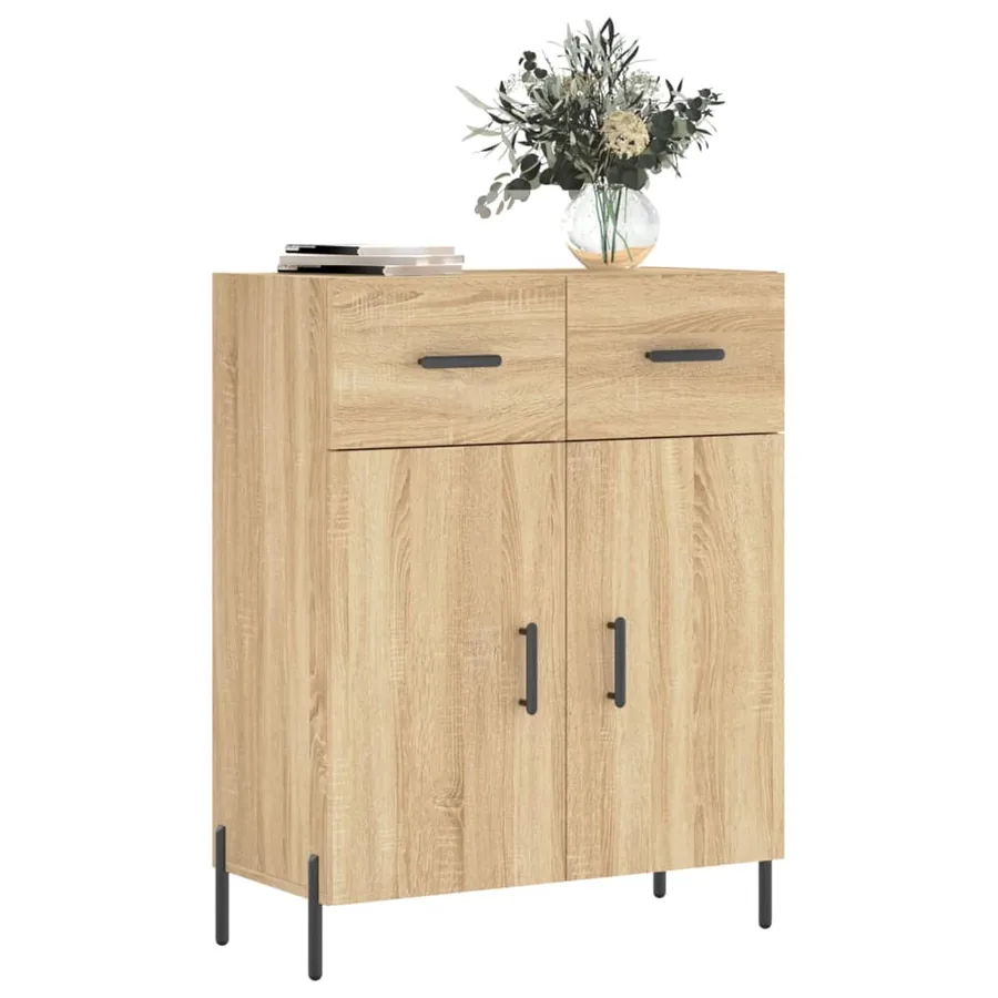 Buffet chêne sonoma 69,5x34x90 cm bois d'ingénierie - 3