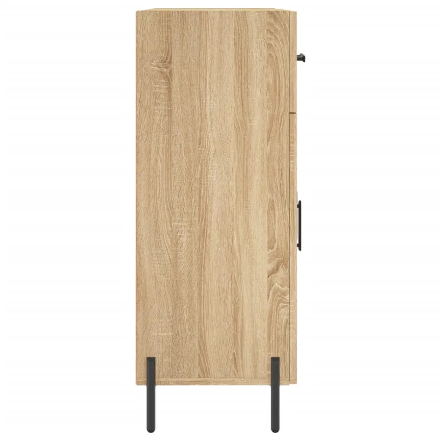Buffet chêne sonoma 69,5x34x90 cm bois d'ingénierie - 7