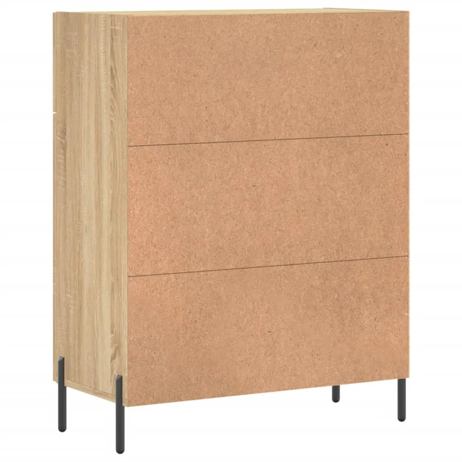 Buffet chêne sonoma 69,5x34x90 cm bois d'ingénierie - 8