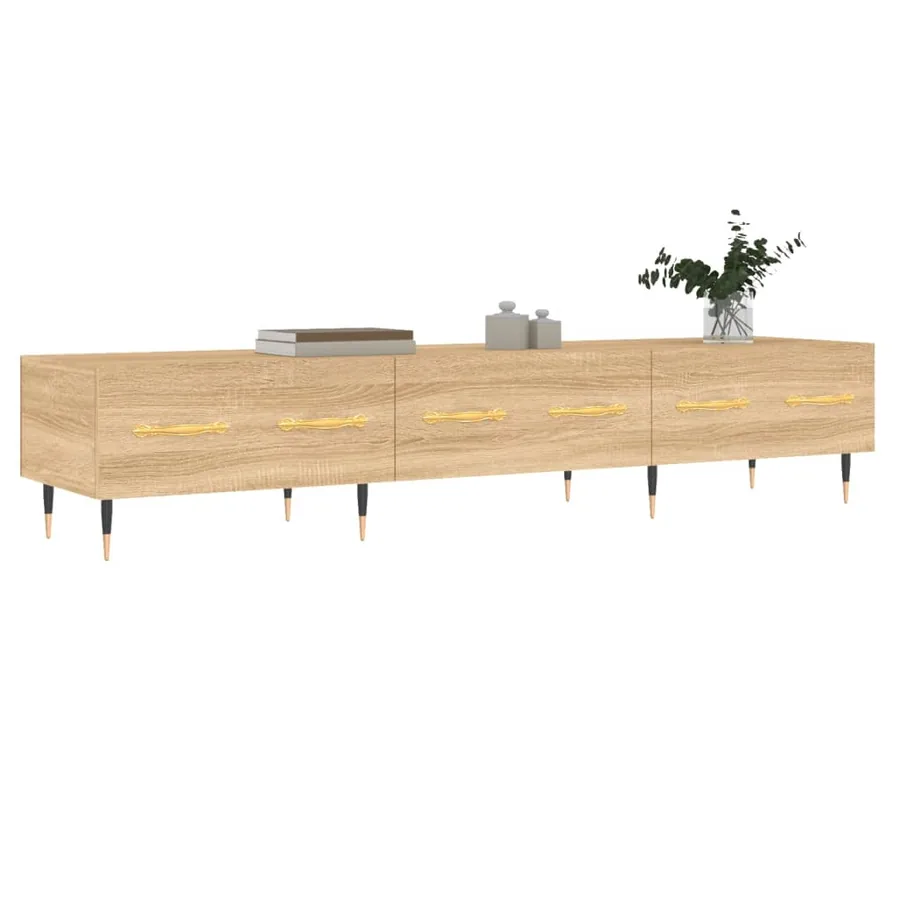 Meuble TV chêne sonoma 150x36x30 cm bois d'ingénierie - 3