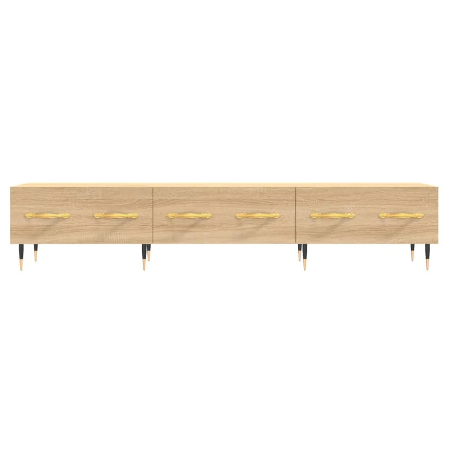 Meuble TV chêne sonoma 150x36x30 cm bois d'ingénierie - 5