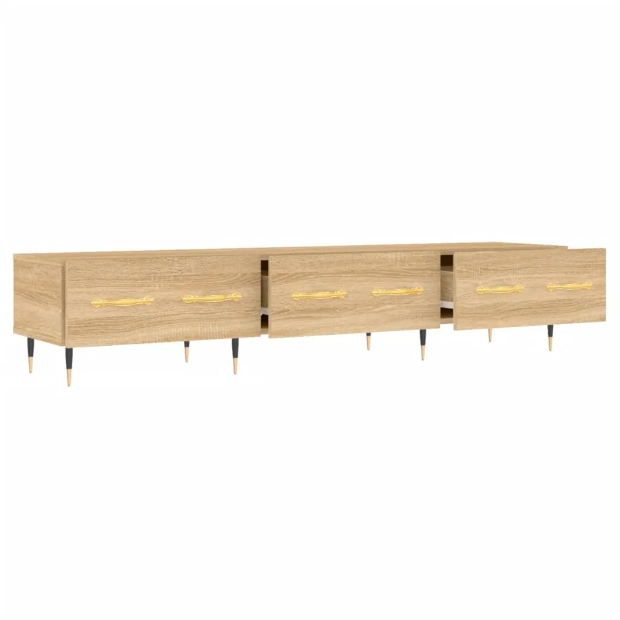 Meuble TV chêne sonoma 150x36x30 cm bois d'ingénierie - 6