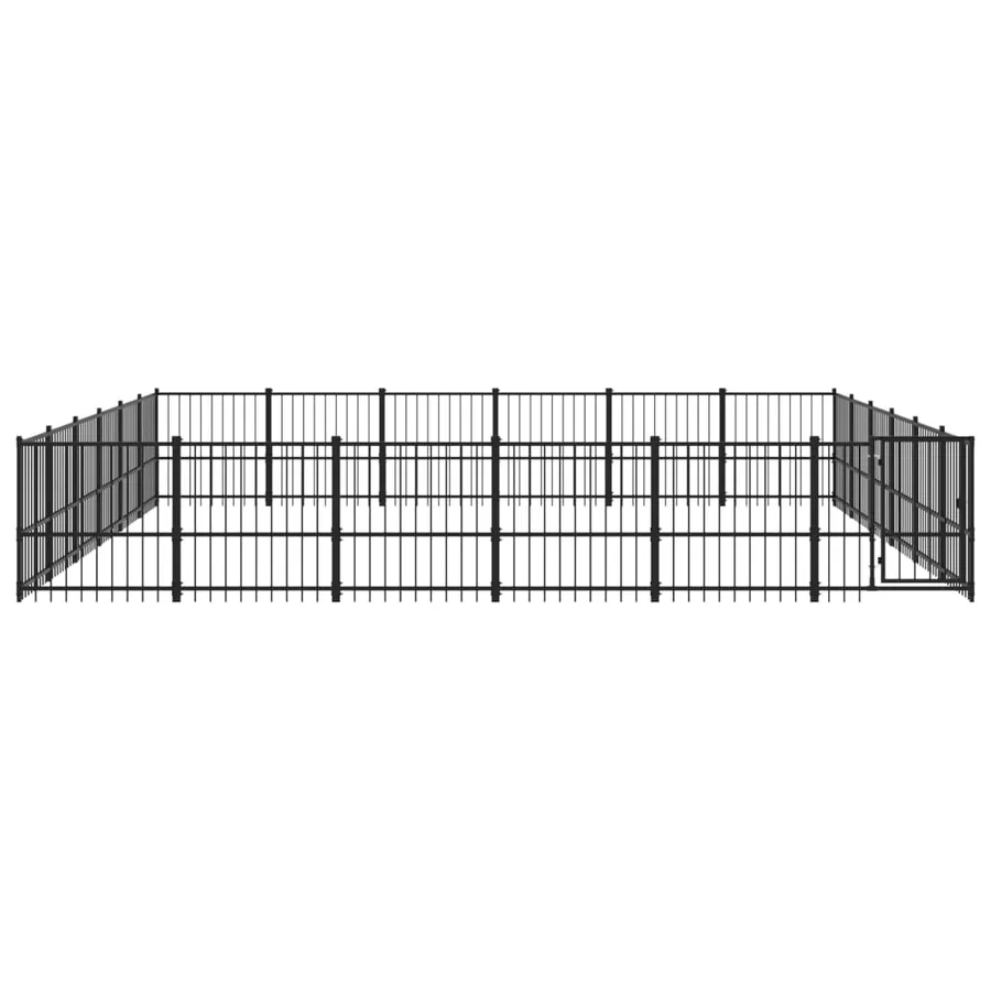 Chenil d'extérieur pour chiens Acier 33,87 m² - 3