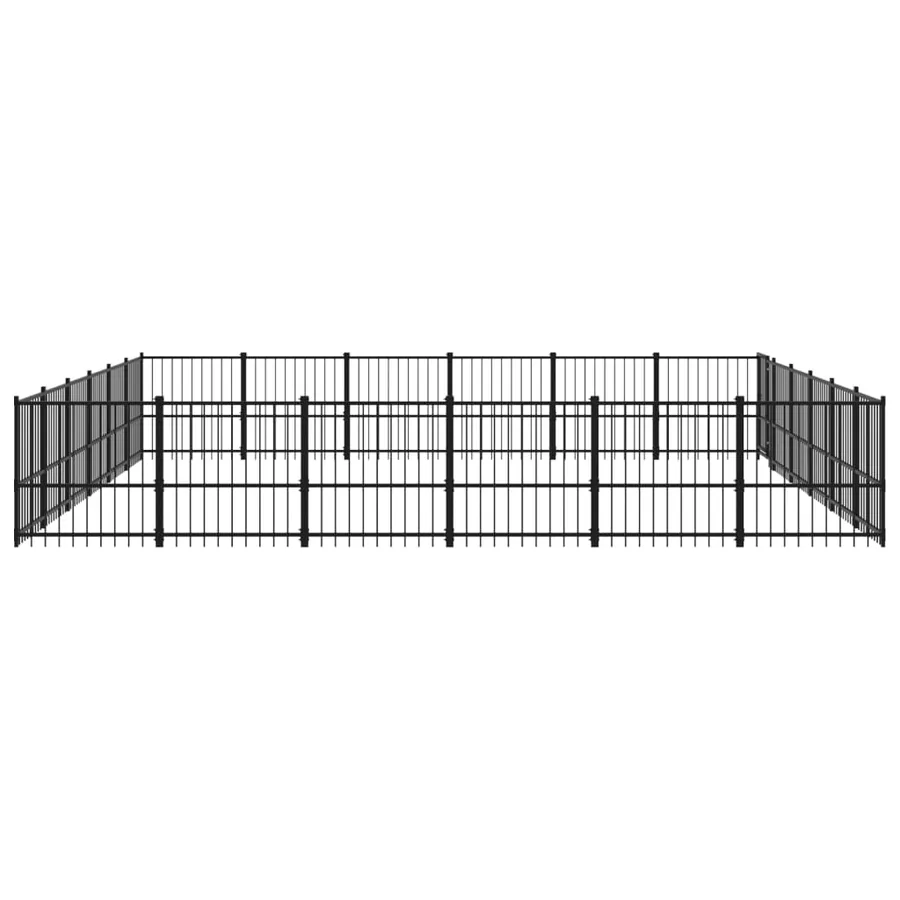 Chenil d'extérieur pour chiens Acier 33,87 m² - 4