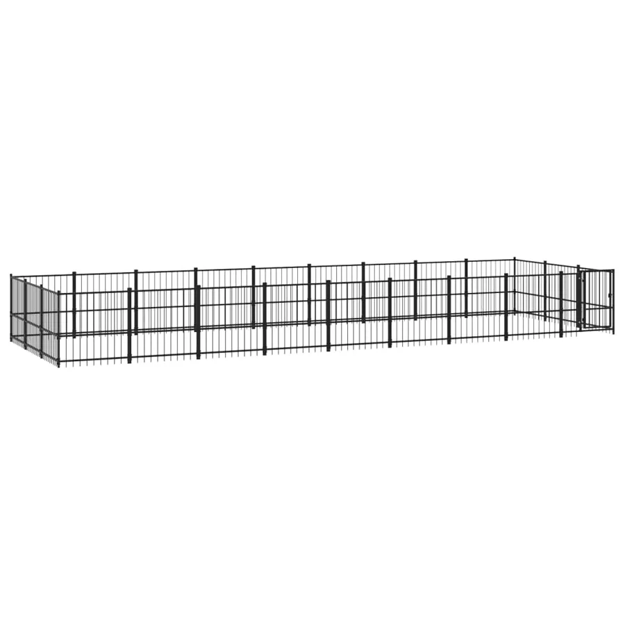 Chenil d'extérieur pour chiens Acier 25,4 m² - 2