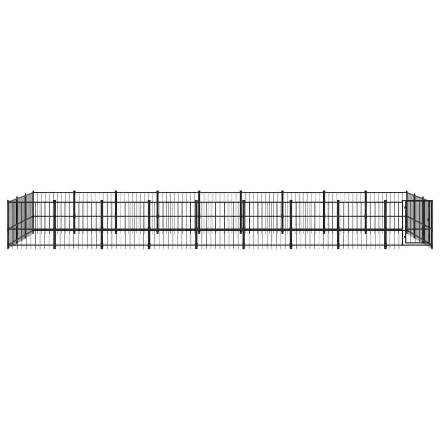 Chenil d'extérieur pour chiens Acier 25,4 m² - 3