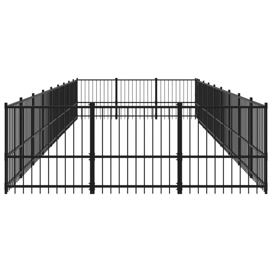 Chenil d'extérieur pour chiens Acier 25,4 m² - 4