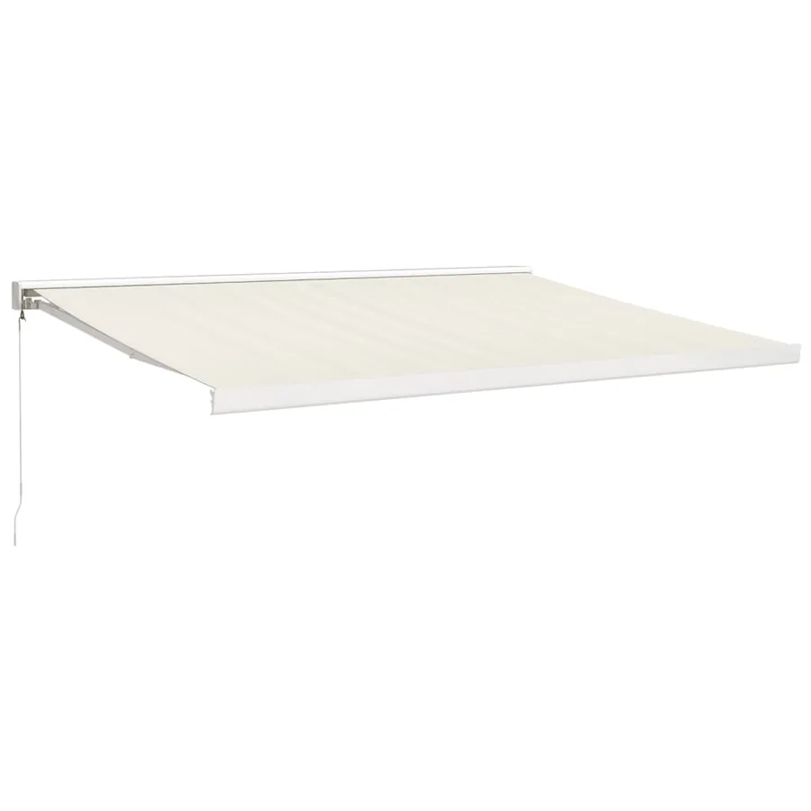 Auvent rétractable crème 4x3 m tissu et aluminium - 2