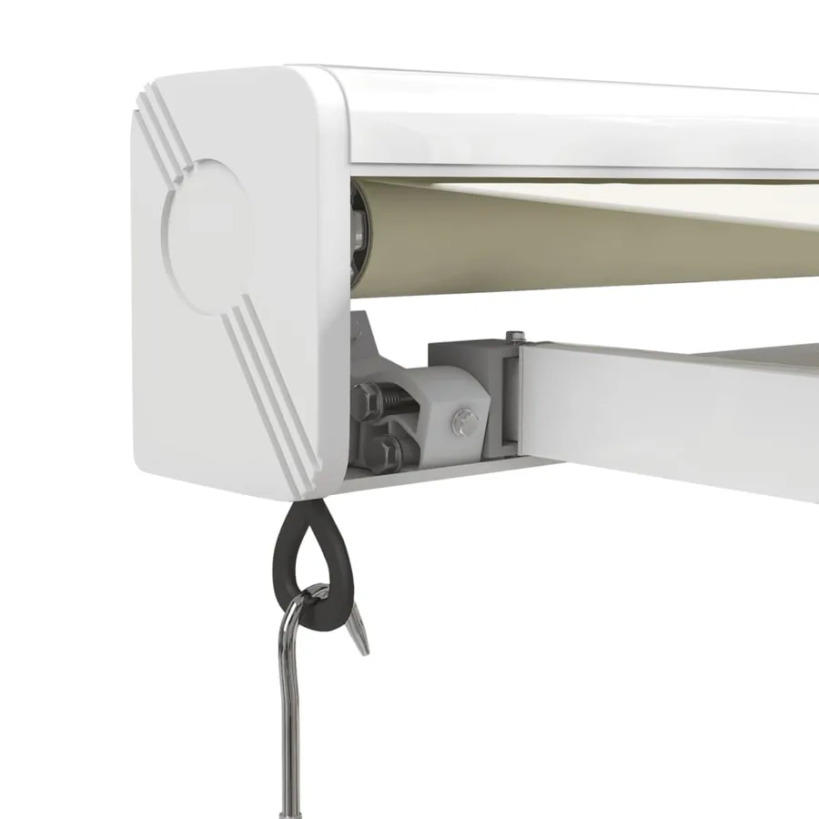 Auvent rétractable crème 4x3 m tissu et aluminium - 7