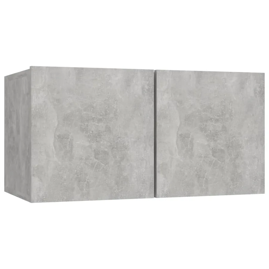 Ensemble de meubles TV 8 pcs Gris béton Bois d'ingénierie - 5